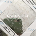 Folha de aço inoxidável cor prata 430 em relevo